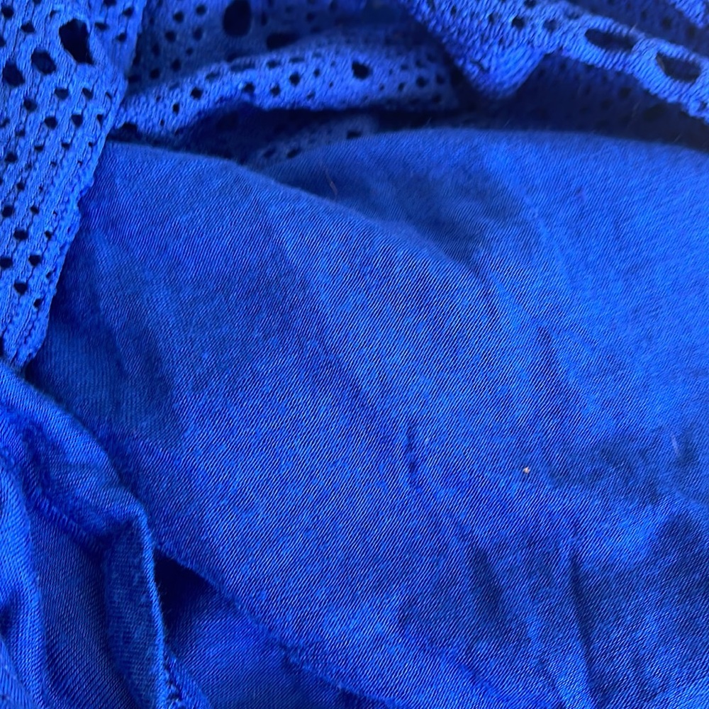 Banana Republic Crochet Zipper Top 0P Royal blue - Picture 9 of 9